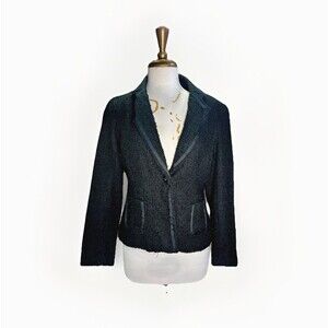 First Option Blazer Size 12 Vintage 80's Women's Dark Academia Preppy Jacket